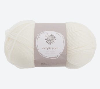 Włóczka akrylowa biała 238m – 100g – Alison & Mae