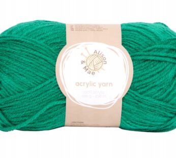 Włóczka akrylowa zielona/ zielony butelkowy 238m – 100g – Alison & Mae