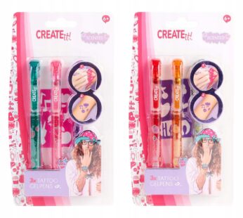 Długopisy do tatuażu 3szt + 2 szablony (6+)