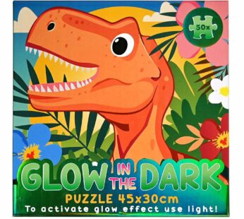 Świecące w Ciemności Puzzle DINOZAUR 45×30cm 50 elementów