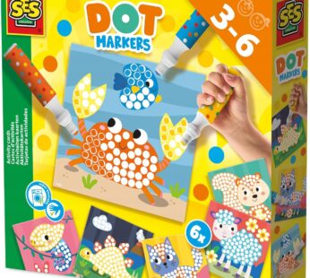 Markery znaczniki pieczątki karty aktywności w kropki SES Creative (3+)