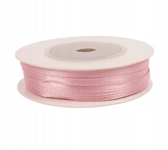 Tasiemka Wstążka Satynowa Atłasowa RÓŻOWA do DIY 30m×3mm