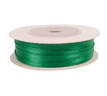 Tasiemka Wstążka Satynowa Atłasowa ZIELONA do DIY 30m×3mm