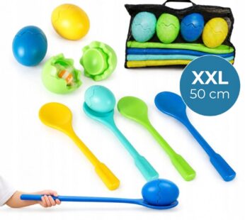 Klasyczna gra w ekstra rozmiarze XXL : Wyścig z jajkiem i łyżką (3+)